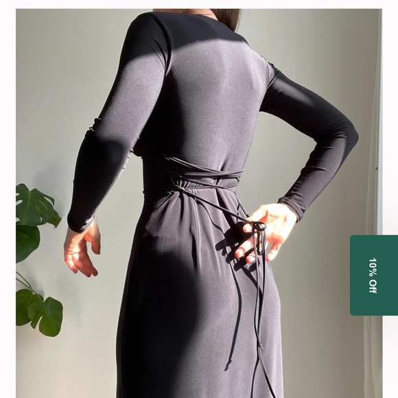 AYM Studio corseted midi black dress - Picture 2 of 6